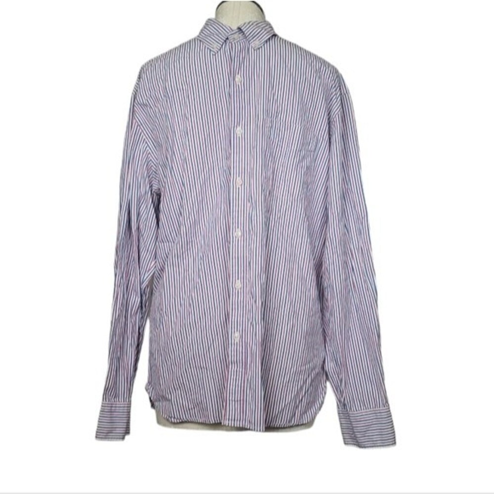 J. Crew Striped Button Down Long Sleeve Slim Shirt L